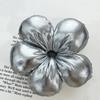 Hair Rope Five-Petal Flower Soft Elastic Band Glossy Surface Hair Tie Bun Meatball Hair Rope Hair Accessories