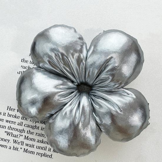 Hair Rope Five-Petal Flower Soft Elastic Band Glossy Surface Hair Tie Bun Meatball Hair Rope Hair Accessories