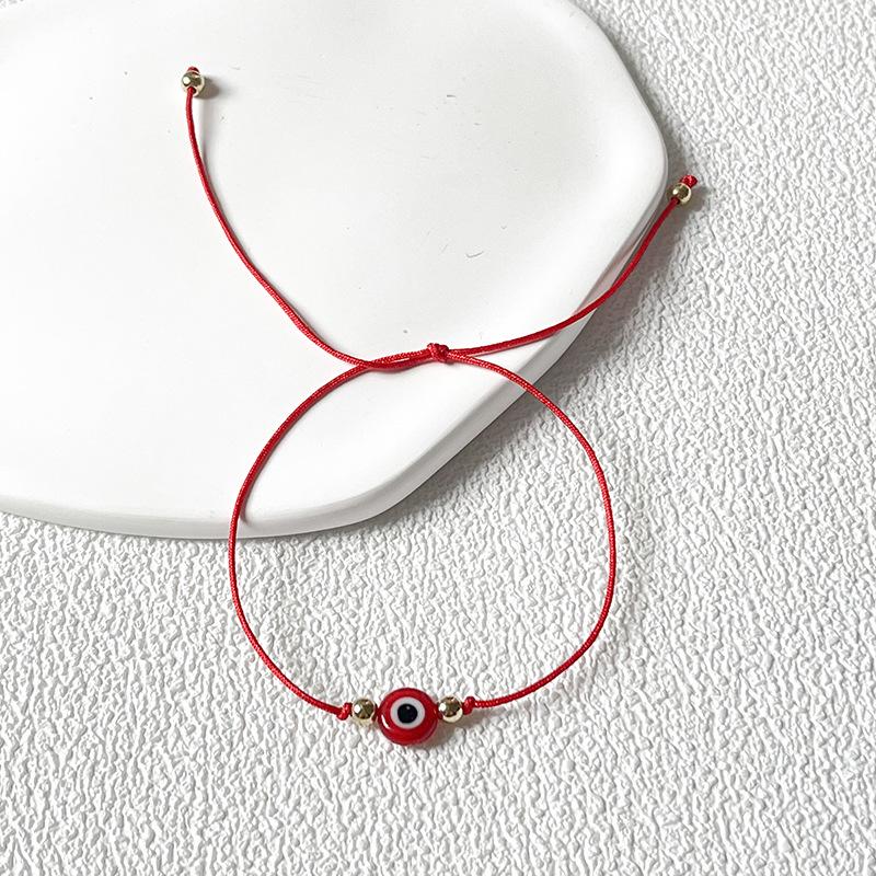 

Новый красный браслет с Глазом Фатимы на год рождения - Креативный плетеный ручной шнурок для пар, мужчин и женщин