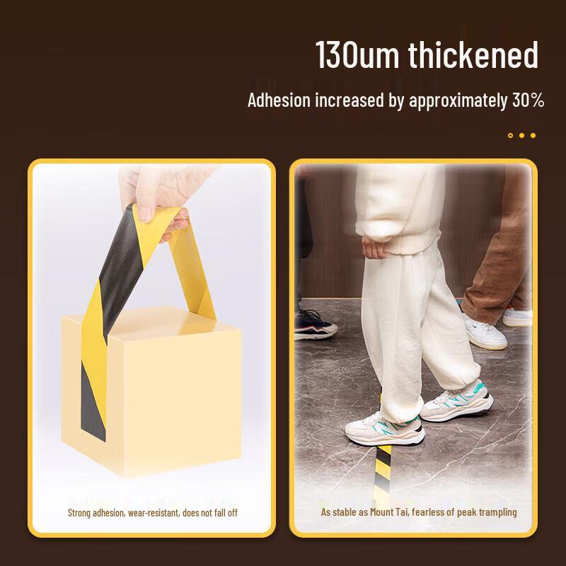 JINGRUIXIANG Yellow & Black PVC Safety Warning Tape