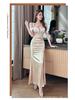 2025 Sexy Low-Cut Bodycon Evening Gown - Slimming Long Dress for Nightclubs