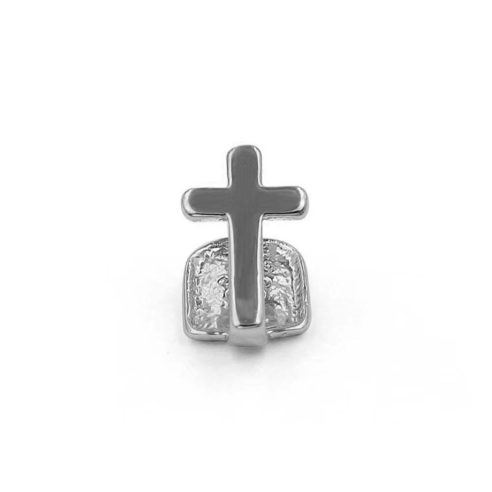 

Унисекс Золотые Хип-Хоп Грилзы для Зубов Ювелирные Изделия Капа серебряный