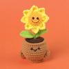 Emotional Support Crochet Sunflower Cute Knitted Flowers Potted Table Decor Graduation Gift Knitting Flower Pot Desk Accessories