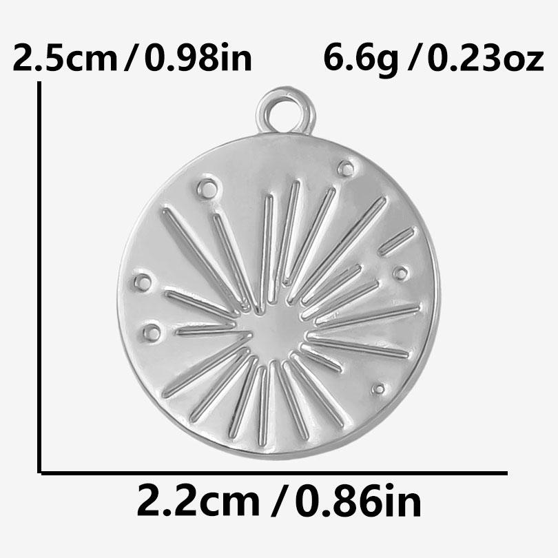 5pcs/Lot High Quality Steel Color Pentagram Star Sun Stainless Steel Pendant For Jewelry Making Supplies Handmade Bracelet Charm