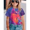 T-shirt da Ragazza Stampa 3D Animali Divertenti 2025 Moda Festival Top a Maniche Corte T-shirt Casual Abbigliamento da Ragazza