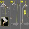 Double Hooks Contactor Device Subline Anti-winding Bifurcation Separator Splitter Space Bean Fishing Line Swivel Tying Tool