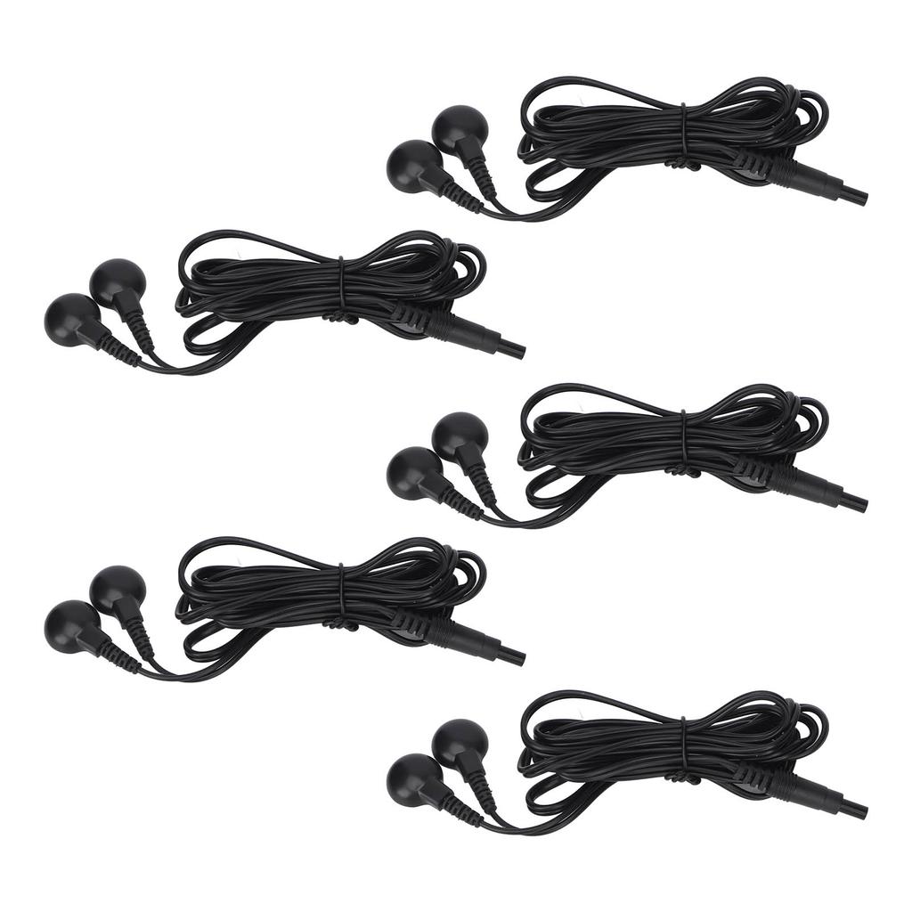 Electrode Wire 2.35mm Plug 2 Snap Connectors Portable TENS Unit Cable for Physiotherapy Machine