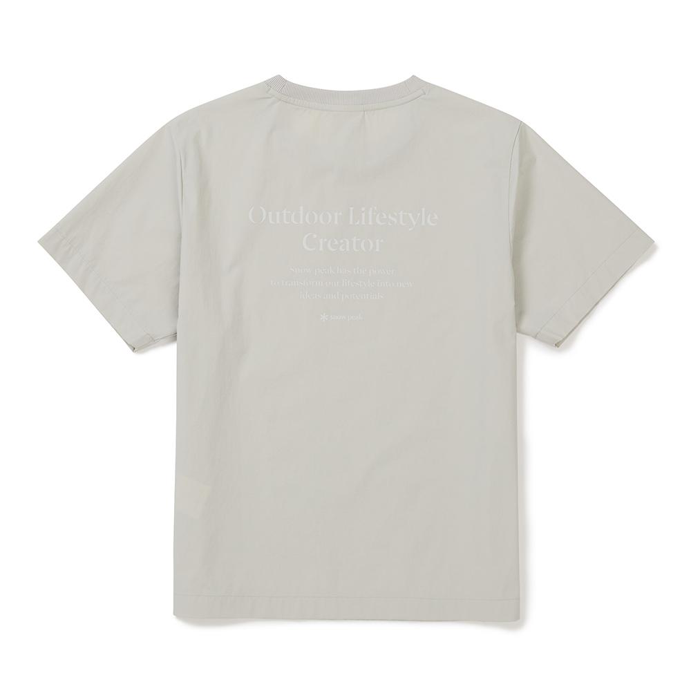 SNOWPEAK Thin Tech Women's Basic Short Sleeve T-shirt Light Beige (S25MWSTS33)