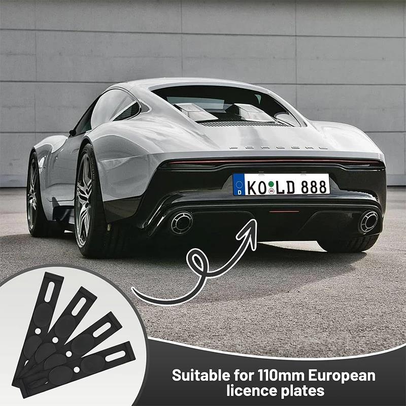 4Pcs Frameless Car License Plate Holder – Universal Invisible Number Plate Bracket for All Vehicle Models License Plate Covers Frames 6