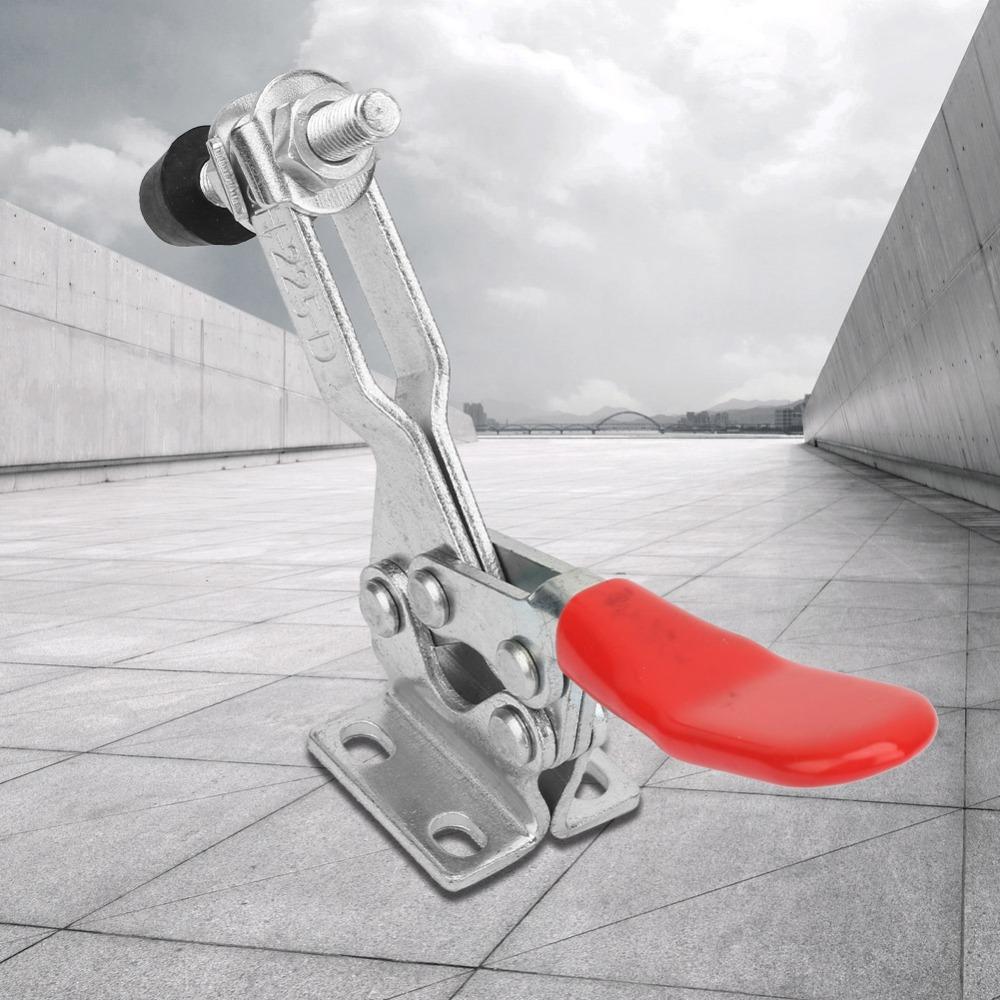 500 lbs Holding Capacity Toggle Clamp 225D / GH-225D Antislip Rubber Pressure Tip Quick-Release Quick-Release Horizontal Clamp 1