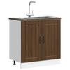 Lucca Kitchen Base Cabinet Brown Oak Effect Particleboard