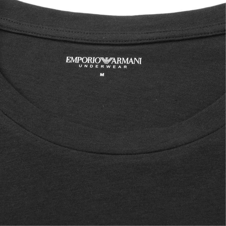 Emporio Armani FW25 Solid Color Cotton Crew Neck Long Sleeve Pullover T-Shirt Men tops EM000382-AF14210-UC001