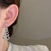 Gold Rhinestone Dangle Earrings Zinc Zinc Alloy Christmas Earrings Trendy Christmas Tree Earrings  Girl