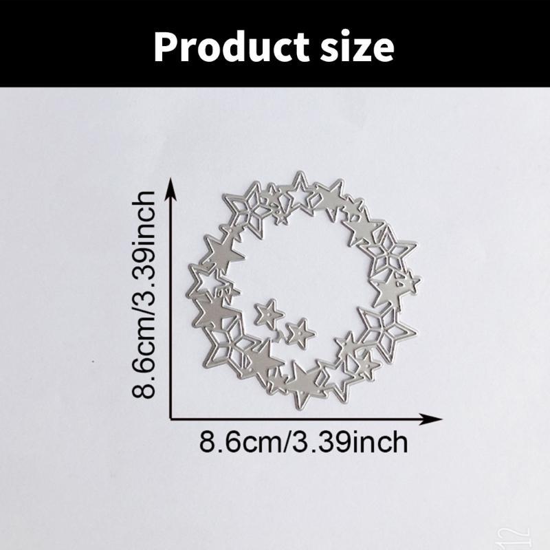 Star Cutting Dies Circle Star Frame Die Cuts Templates Molds Embossing Stencils for Album Scrapbooking Paper Decoration