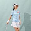 Lining Sponsorship Series Solid Color Casual Breathable Short Sleeve Polo Shirt Women Polo Shirts Ink-Blue APLS228-1