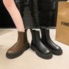 Fashionable and Comfortable Chelsea Boots Female Fall Inside Short Boots Thick Bottom Smoke Tube Boots