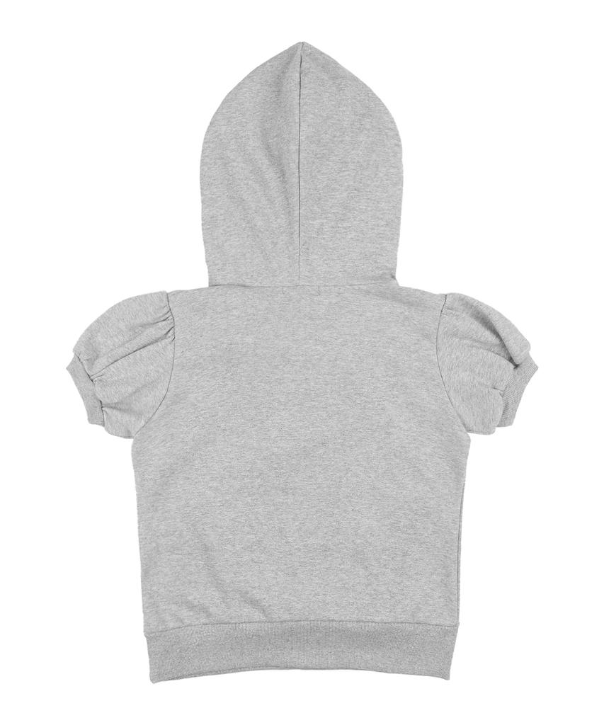FANCY CLUB Puff Round Scarf Hoodie (Melange Gray)_F25Qb081