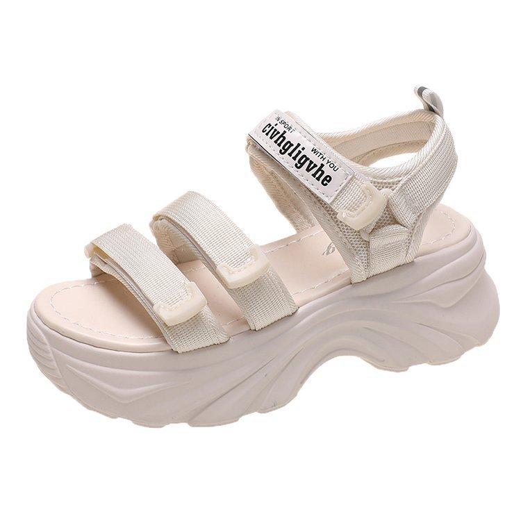 

Daddy sports sandals schoolgirl 2025 new summer Korean version ins style thick-soled Velcro muffin-soled women s shoes 40