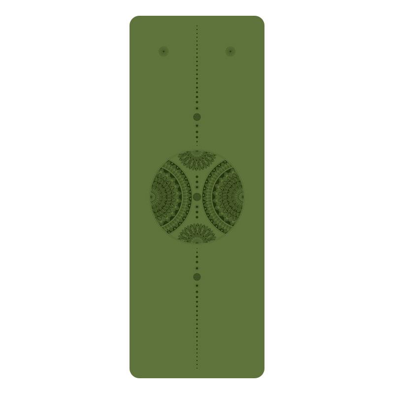 Exquisitely Carved Non-Slip Dual-Sided Yoga Mat - Sweat-Absorbing Natural Rubber for Home & Studio Use
