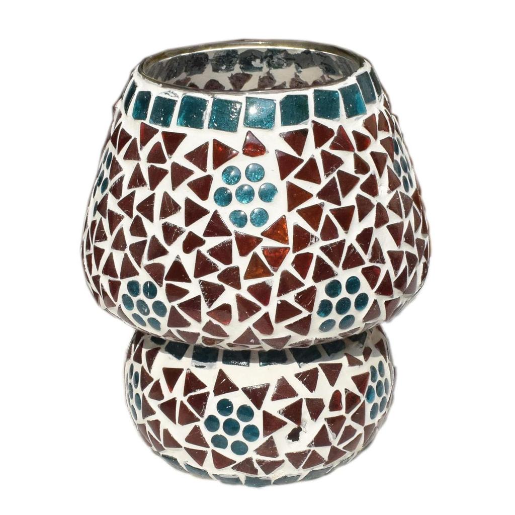 Lampă Mozaic din Sticlă în Formă de Ciupercă pentru Decorarea Casei/Biroului/Festivalului (Becul nu este inclus) (Lămpi de masă 17cm)