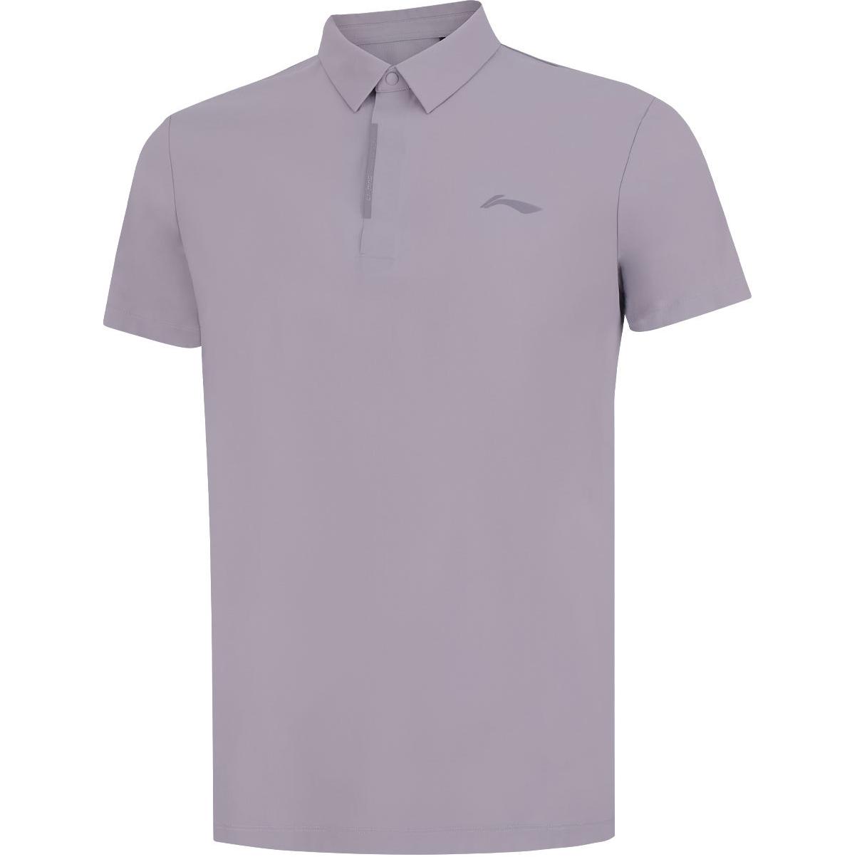 

Li-Ning Fitness Series Solid Color Comfortable Breathable Versatile Casual Short Sleeve Polo Shirt Men tops Lobster-Purple APLU151-3 M