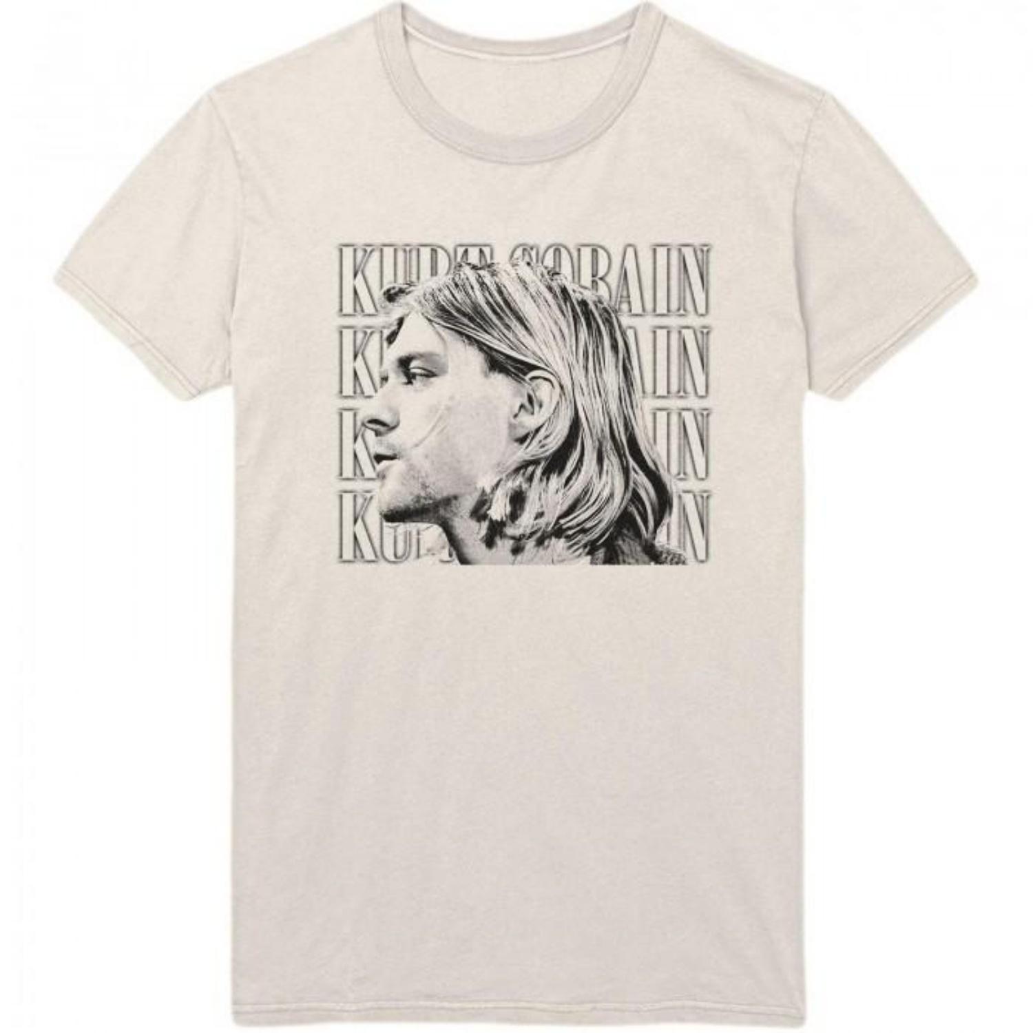 Kurt Cobain Unisex Adult Contrast Profile T-Shirt S