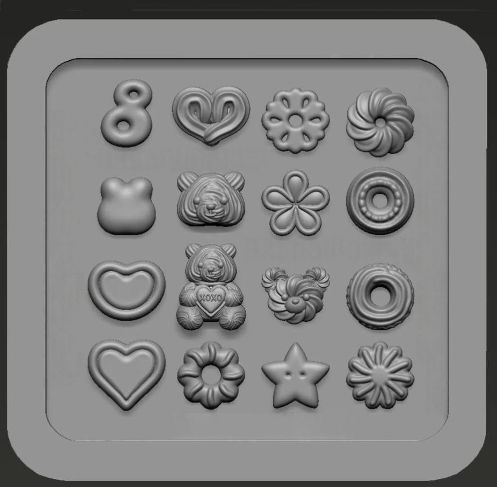 3D Silikonform für Nailart-Design Relief Schleife Erdbeere Barockmuster Maniküre Vorlagen Platten Werkzeuge Zubehör