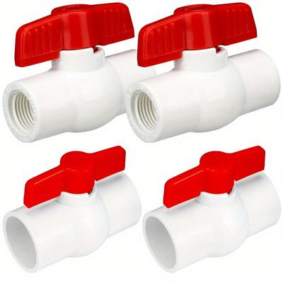 2er-Pack PVC-Kugelhähne – einfach zu installierende Wasserabsperrung – vielseitige Größen für Tanks, Aquarien und zur Bewässerung