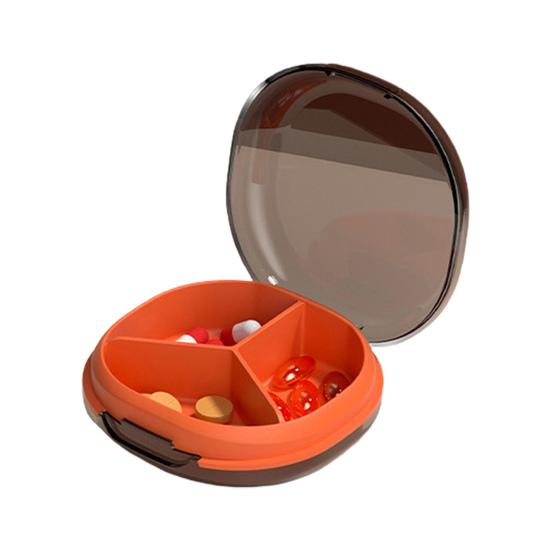 Pillendose, tragbar, rutschfest, Silikon-Schnallendesign, Pillen-Organizer für das Büro