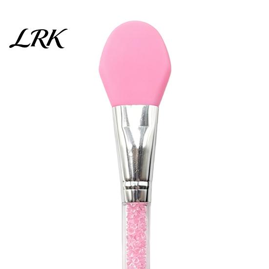 Even Mask Application Tool Silicone Face Applicator Brush, Facial Mud Brush with Non-Slip Soft Beauty Rhinestone Handle, Hairless Clay Tools