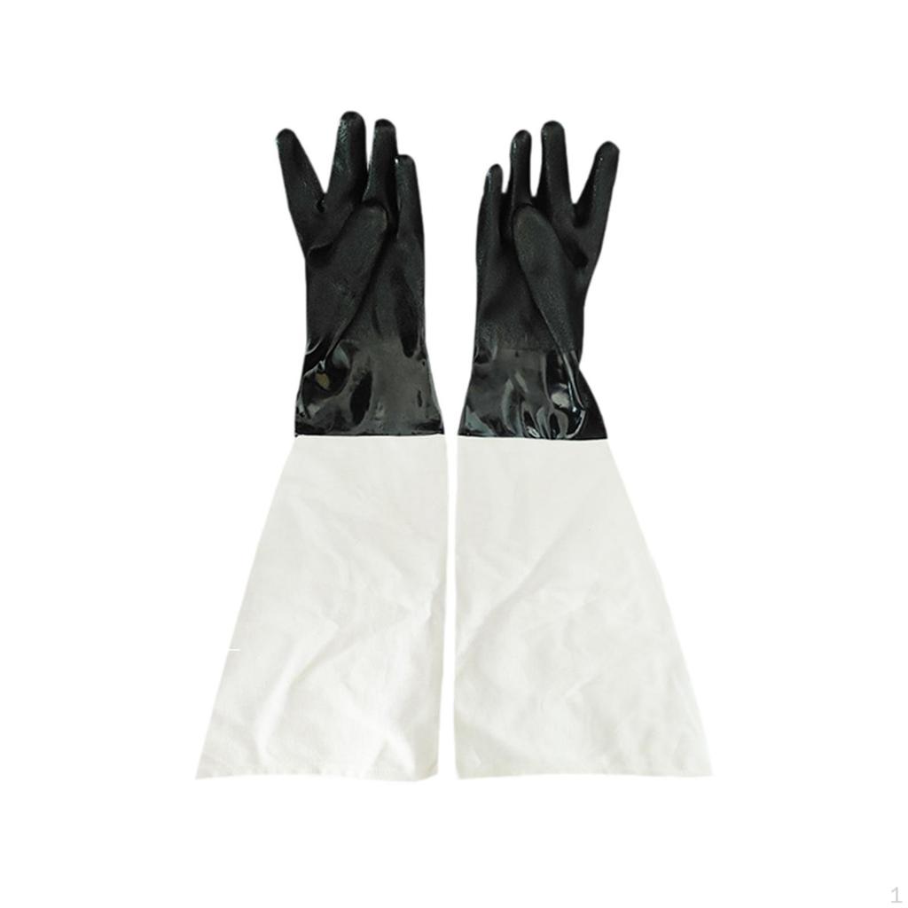 60cm Canvas Gummihandschuh für Sandstrahlarbeiten und Chemikalienarbeiten