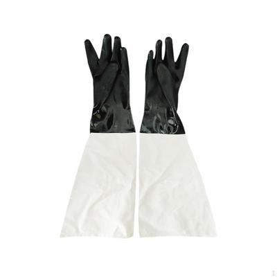 60cm plátěná gumová rukavice pro pískování a chemické úkony