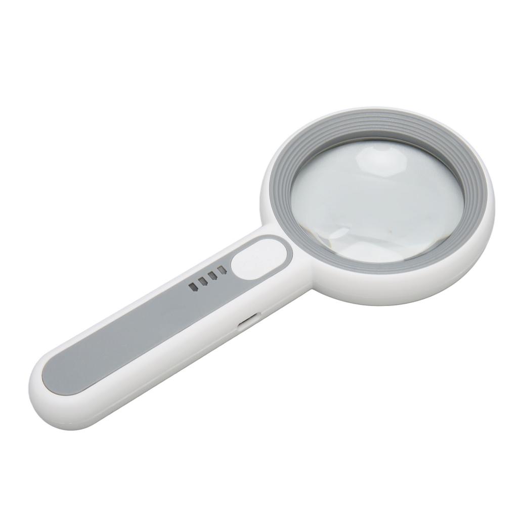 Handheld Magnifier Portable Rechargeable Optical Lens Touch Control LED Lighted Magnifier for Reading
