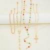 Colorful Cross Multi Layer Necklace Shiny Fashion Jewelry For Women Men Elegant High Quality Accessory