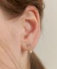 Tatiana (Silver 925) Hug Heart Pearl Ear Jacket Earrings Ec3080