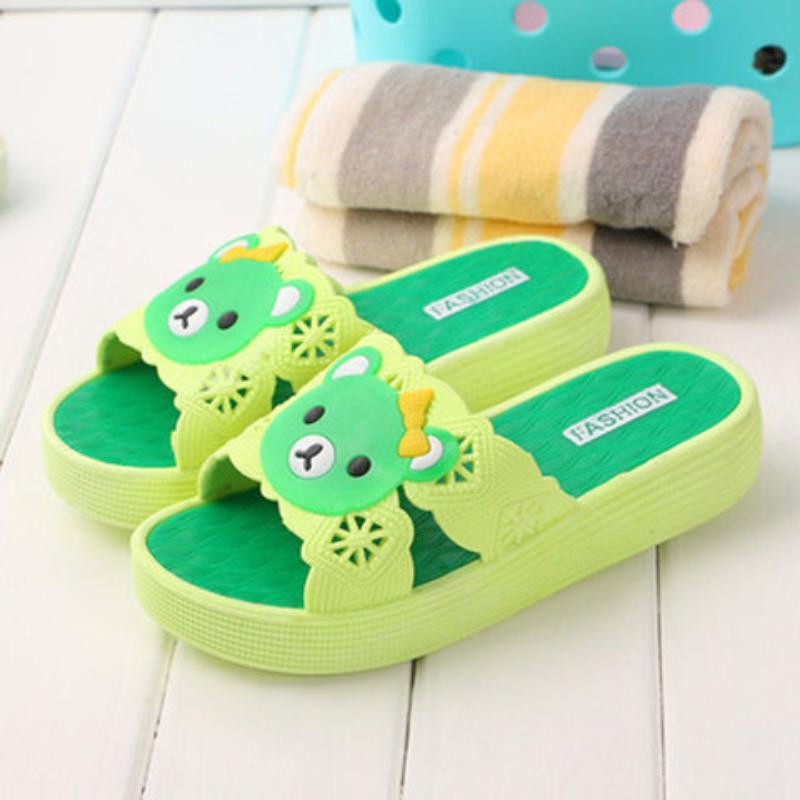 Unisex Slippers Women's Cute Slippers Summer New Cartoon Upper Home Bathroom Outdoor Slippers Non-slip Soft Bottom Thick Bottom Shoes