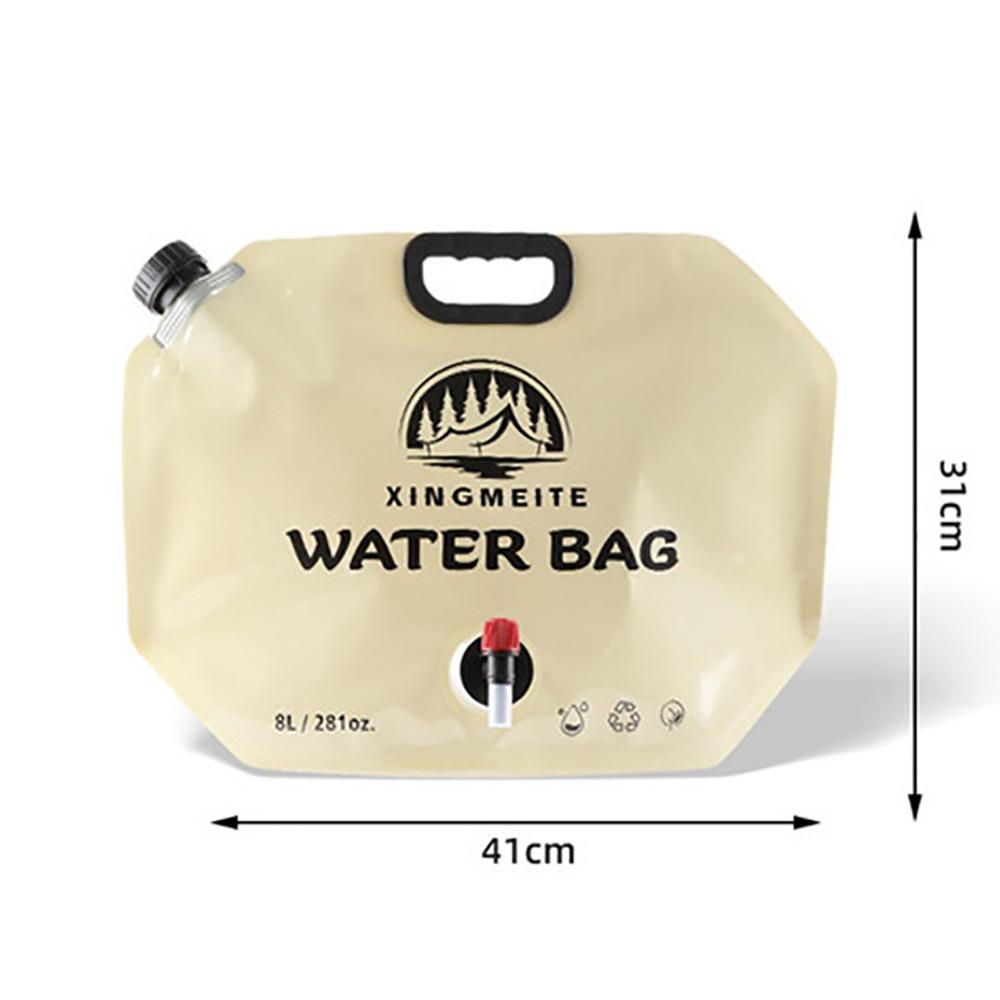 

with Faucet Water Container Transparent Khaki Folding Water Storage High Quality Water Pouch Trip 3