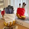 Creative Hand-Held Heart Makeup Brush Cylinder Home Storage Ornament Office Desktop Decoration Makeup Brush Organizer Gift