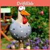 Resin Animal Sculpture Yellow Long Leg Rooster Garden Ornament For Home And Yard