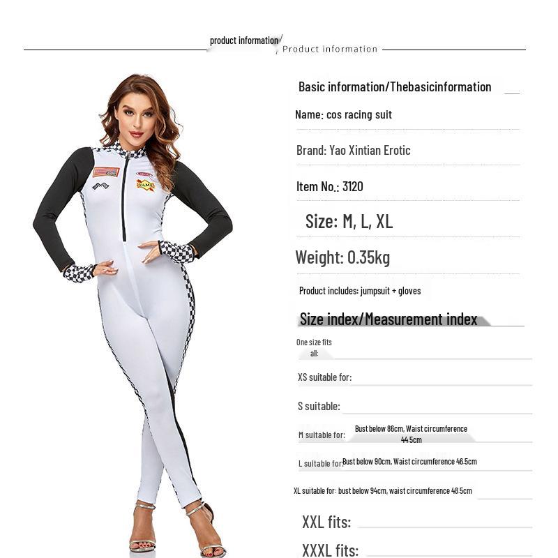 Cheerleading Uniform F1 Women's Racing Suit Tribal Cycling Jumpsuit Halloween Costume