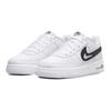 Nike Air Force 1 Low Cut Out Swoosh White Black GS Sneakers DR7889-100