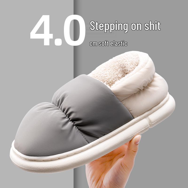 

Women s Winter Plush Cotton Slippers with Closed Heel - Warm Indoor Shoes 44-45 [Fits Size 43-44]
