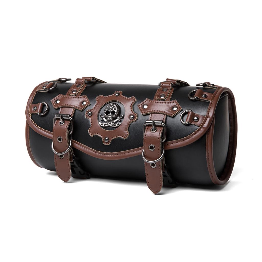 Motorcycle Saddlebag Leather Tool Pouches Storage Suitable for Front Fork&Handlebar, Road Trip , Daily Commute