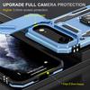 For iPhone Air Case Kickstand Slide Lens Lid PC + TPU Drop-Proof Phone Cover