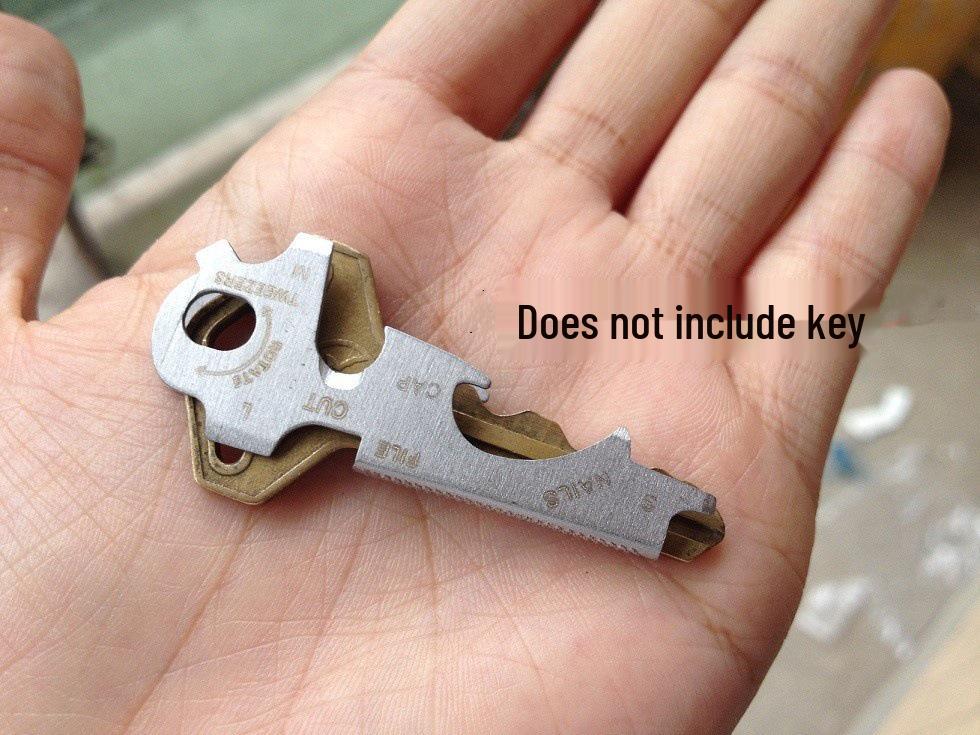 8-in-1 Outdoor Key Clip: Multifunctional EDC Tool with Screwdriver and Bottle Opener.