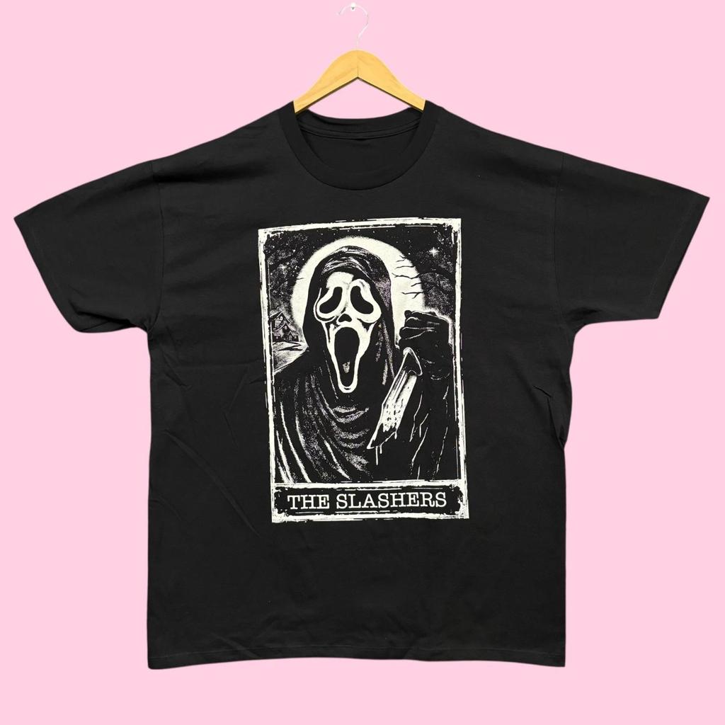 Scream Ghostface Tarot Card The Slasher Horror Tee XL