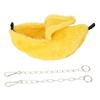 Small Warm Plush Banana shaped Pet   House for Hamster Hammock Bed(Yellow)
