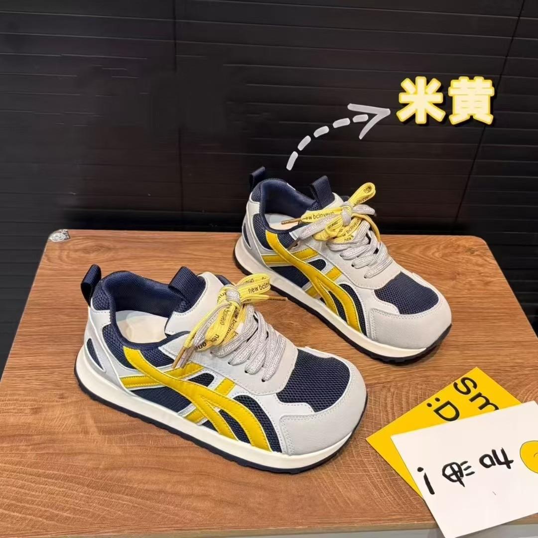 

Mango head contrasting color splicing German training shoes women s 2025 new mesh breathable comfortable lightweight casual Forrest Gump shoes 35 бежевий