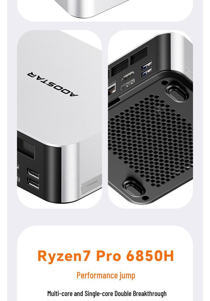 Tianbei Aoostar MACO Ryzen 7 6850H High-Performance AI Office Mini PC