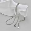 Collana a Catena con Filo di Perle di Riso Ovali Color Argento per Donna, Gioielli Choker con Perline in Acciaio Inossidabile all'Ingrosso